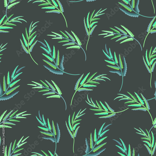 Fern Leaves Seamless Pattern