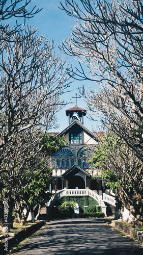 A French building in Kon Tum, Vietnam