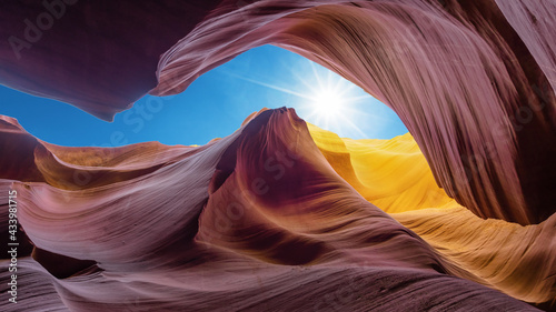 Magical Antelope Canyon Arizona USA. Travel and art concept. © emotionpicture