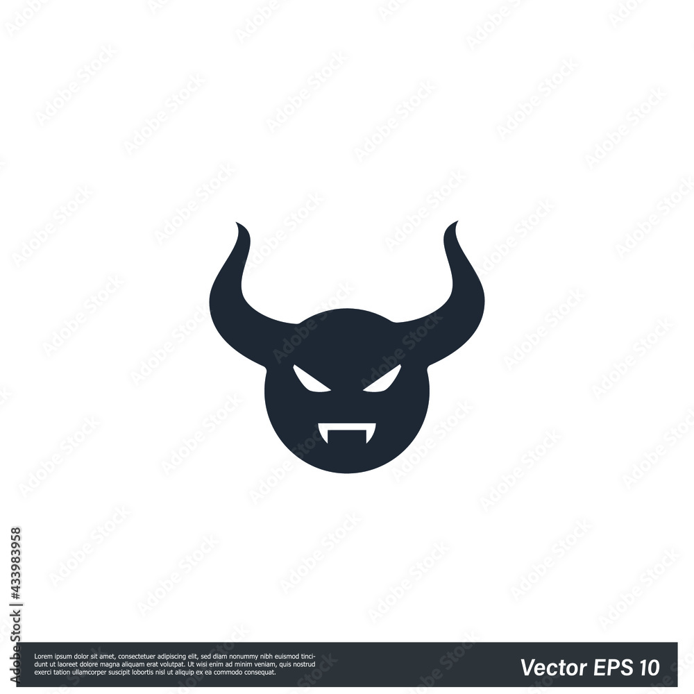 Fototapeta premium devil horn Icon Vector illustration simple design element