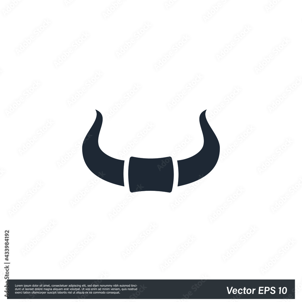 Obraz premium bull horn Icon Vector illustration simple design element