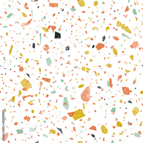 Terrazzo seamless pattern. Colorful classic floori photo