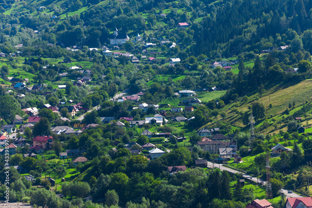 village in Romania, summer view