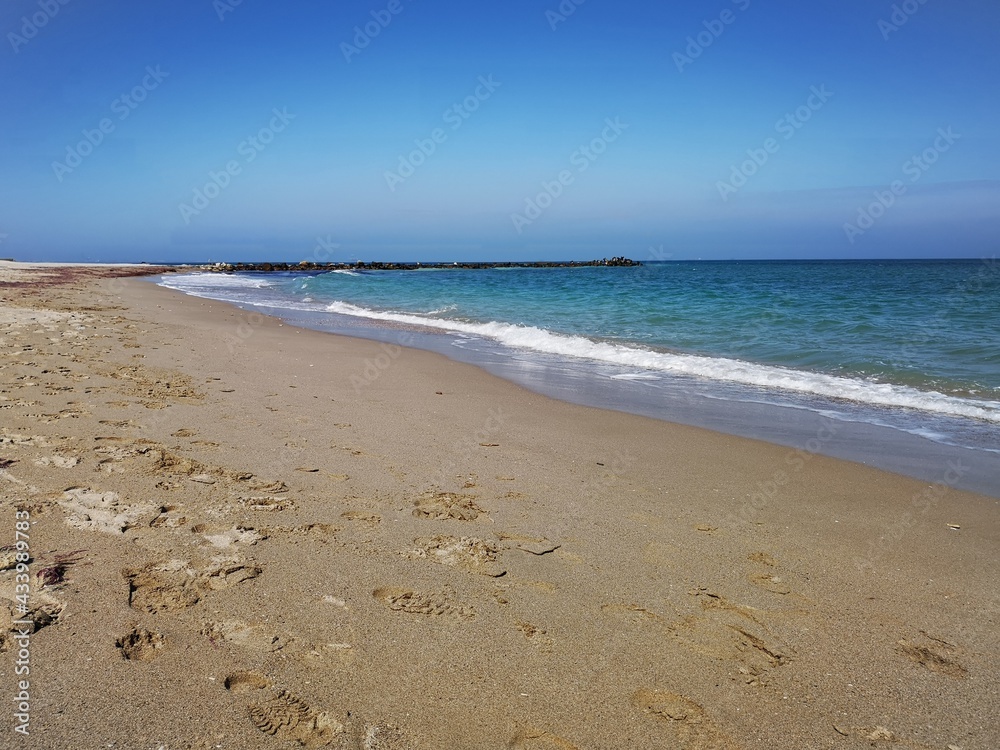 Beach and sea. Seaside landscape in the summer Beach and sea. Seaside landscape in the summer