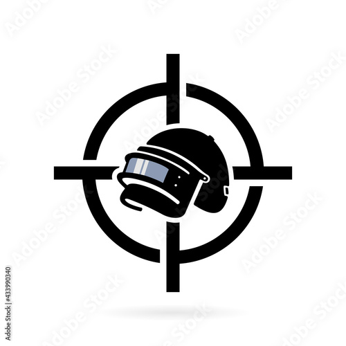 helmet target vector symbol template