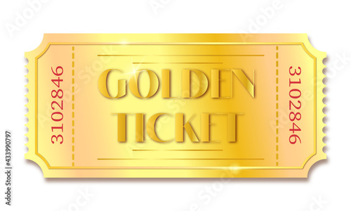 Pink gold ticket. Admit one ticket 