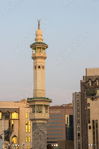 Minaret of Masjid Haram in Mecca - Saudi Arabia: 24 August 2018 photo