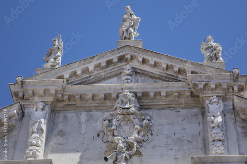 Baroque Facade of San Moise Church (Chiesa di San Moise, 1668) - Roman Catholic church in Venice, Italy.