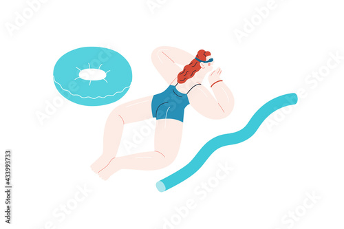 Beach resort activities, modern flat vector illustration