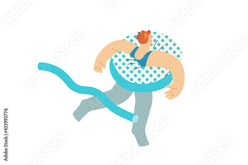 Beach resort activities, modern flat vector illustration