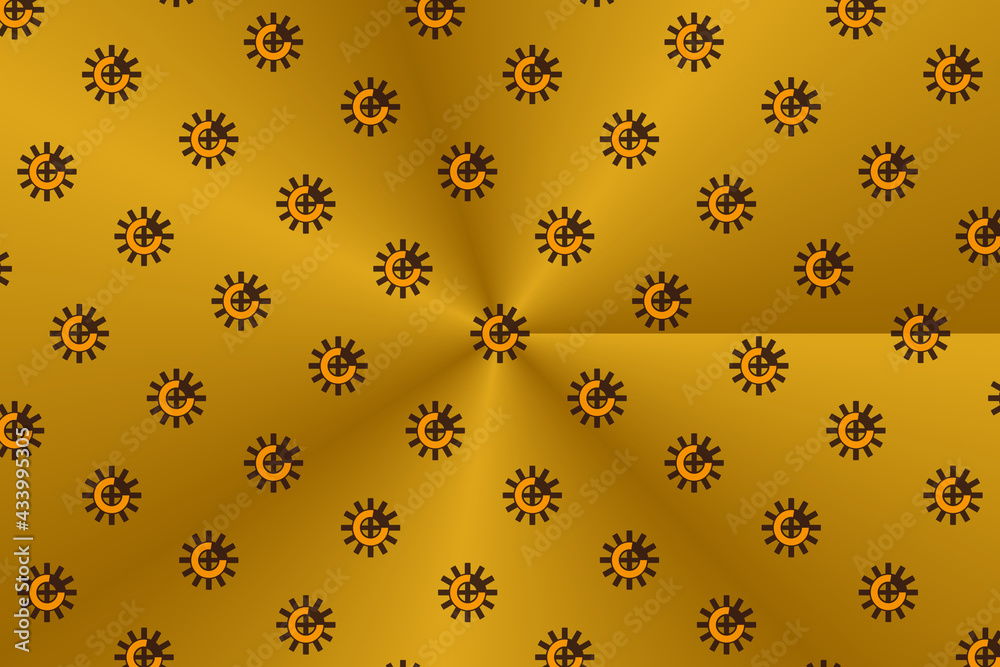 Partial golden spoke on a golden burst - Digital background pattern