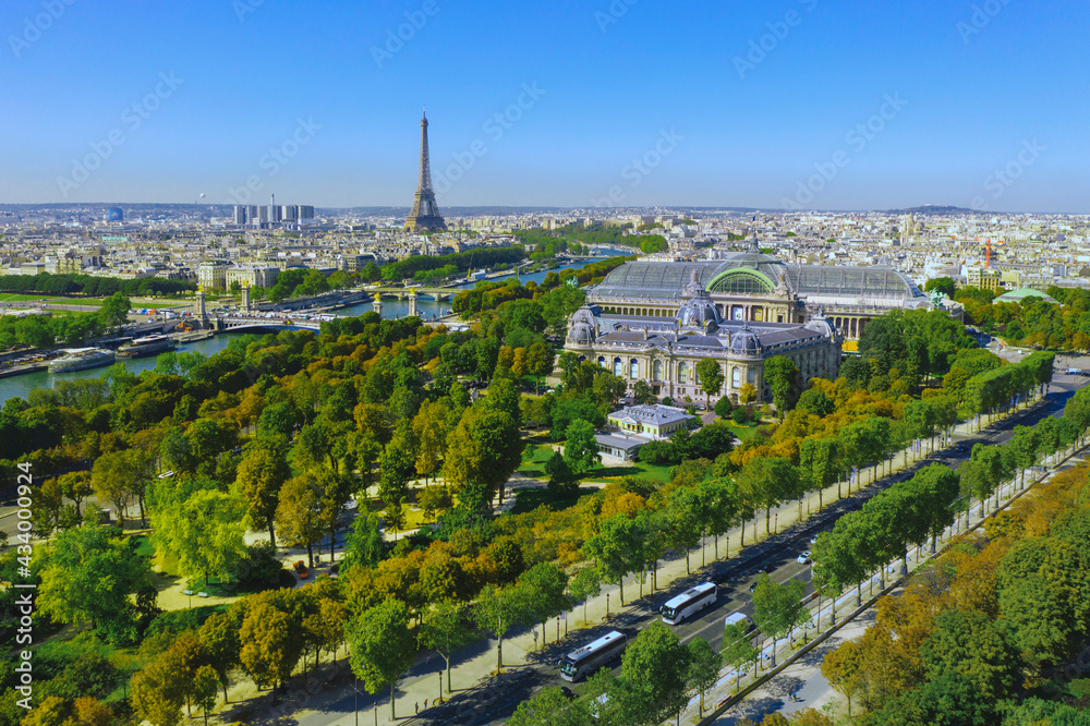 Aerial view of Paris, France 