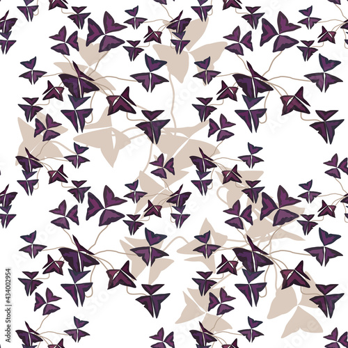 Abstract seamless pattern with leaves. Vector fail.