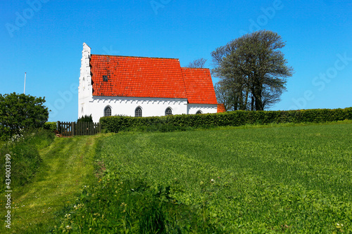 The Church Langore in Samso, Denmark, Europe.