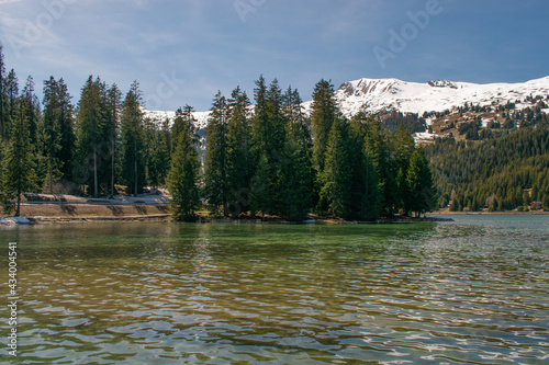 Beautiful Heidsee in Lenzerheide in Switzerland 8.5.2021