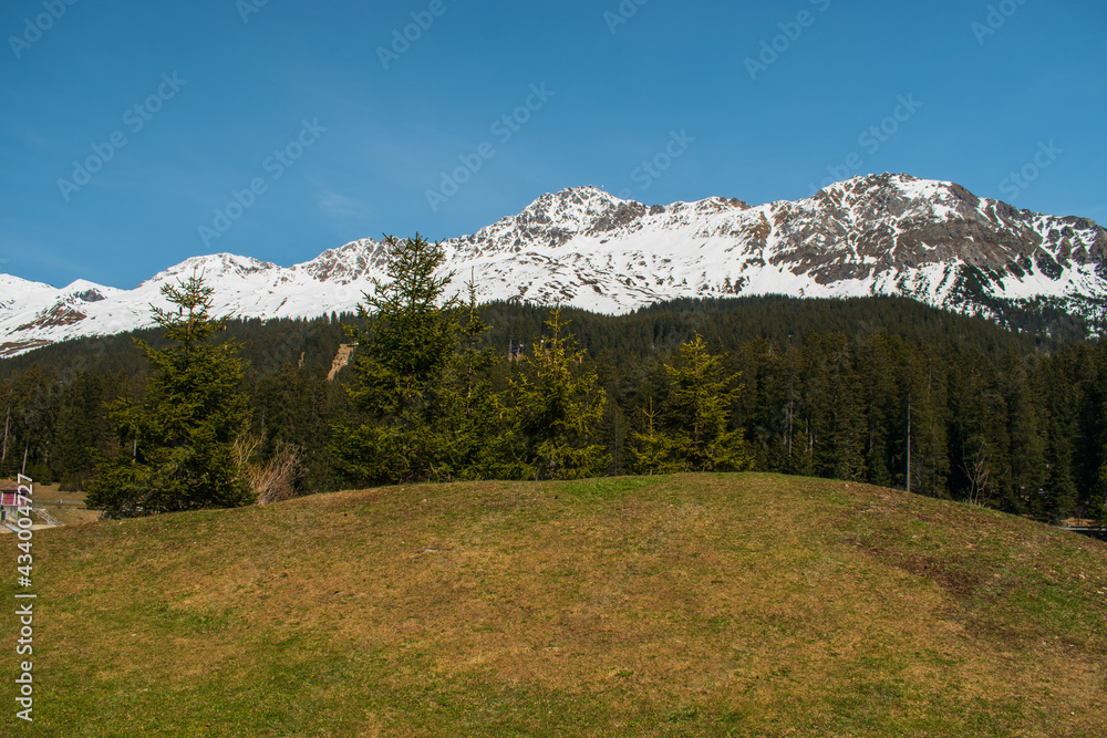 Alpine scenery in Lenzerheide in Switzerland 8.5.2021