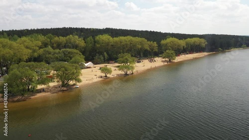 The embankment of the Zaslavsky reservoir or the Minsk Sea near the city of Minsk. Belarus photo