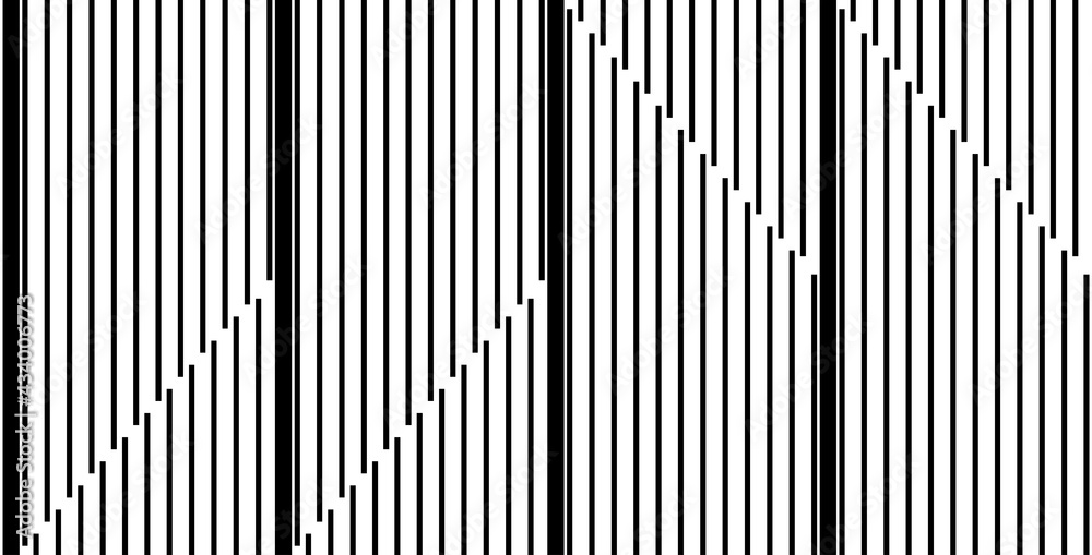 Graphic of geometric pattern. Design of regular vertical lines black on white background. Design print for illustration, wallpaper, texture, background. Graphic of geometric pattern. Design of regular vertical lines black on white background. Design print for illustration, wallpaper, texture, background.