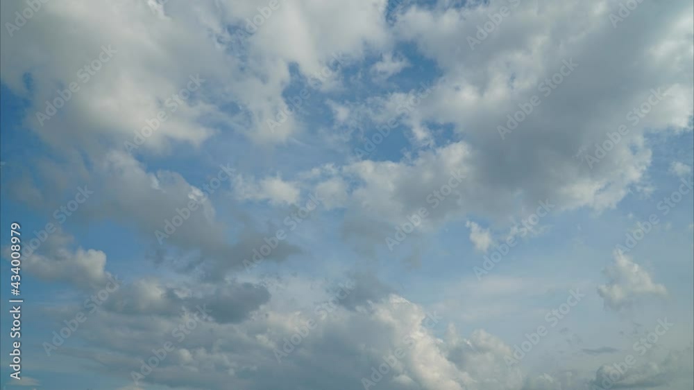Clouds motion time-lapse landscape on a blue and little bit cloudy sky in sunny daytime. The white smoky clouds fast movement scene in heaven. Clouds motion time-lapse landscape on a blue and little bit cloudy sky in sunny daytime. The white smoky clouds fast movement scene in heaven.