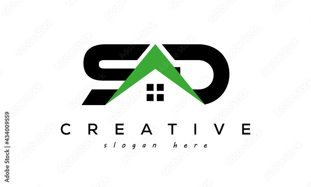 initial SD real estate logo vector Stock Vector Adobe Stock