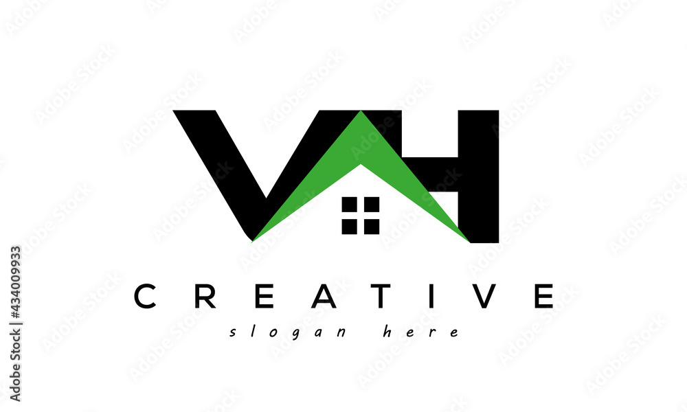 initial VH real estate logo vector Stock Vector Adobe Stock