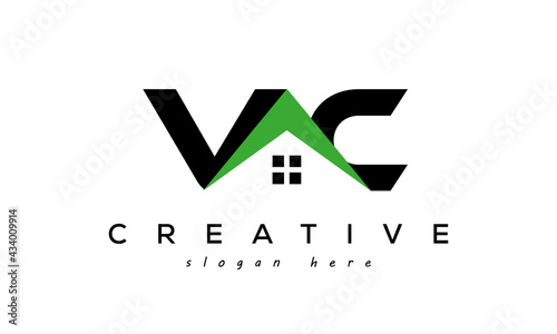 initial VC real estate logo vector	