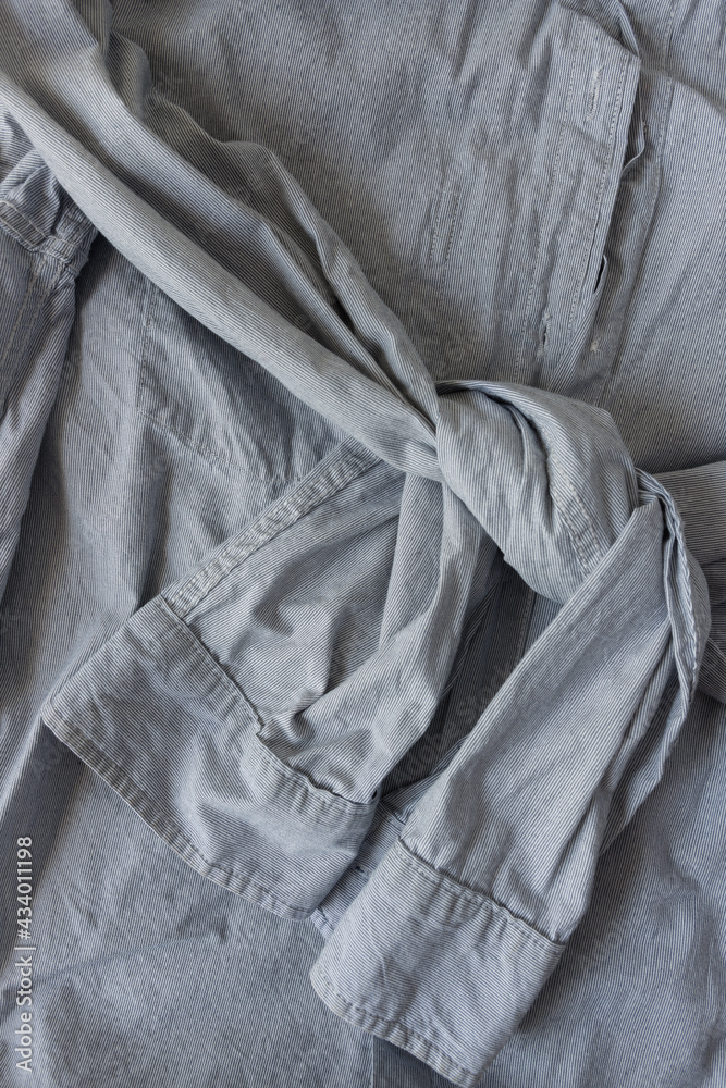 Obraz premium casual dress shirt fabric texture - photographed from above in a flat lay style