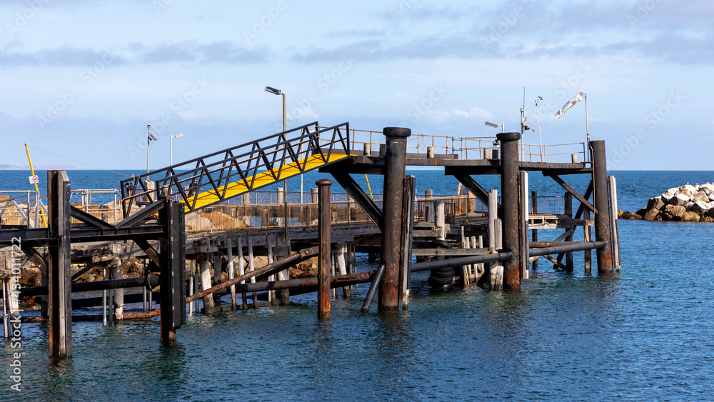 The Kangaroo island Sealink ferry boarding at cape jervis south australia on may 7th 2021