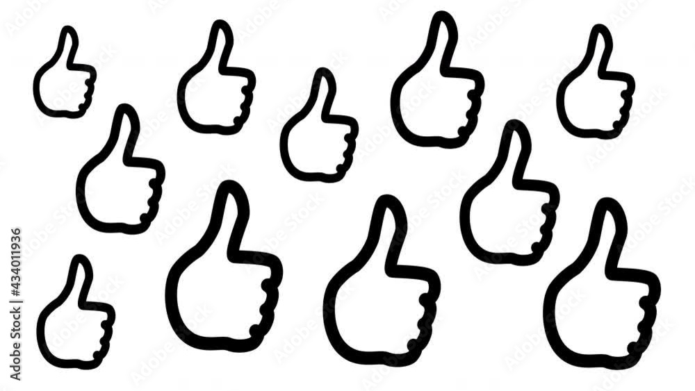 4k animation of the appearance of likes on a white background. Author and content creator popularity badge. A video endorsing the actions of a blogger or streamer. Special effect for installation. 4k animation of the appearance of likes on a white background. Author and content creator popularity badge. A video endorsing the actions of a blogger or streamer. Special effect for installation.