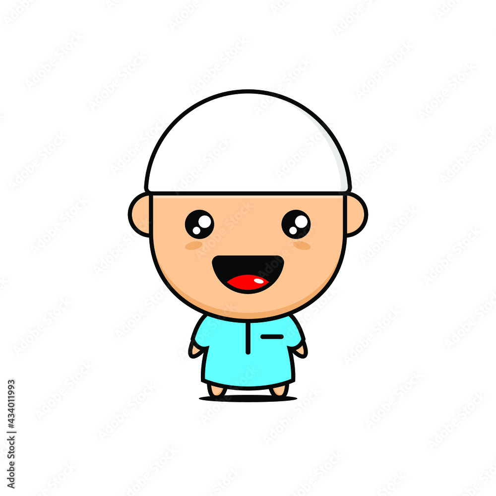 cute muslim boy cartoon