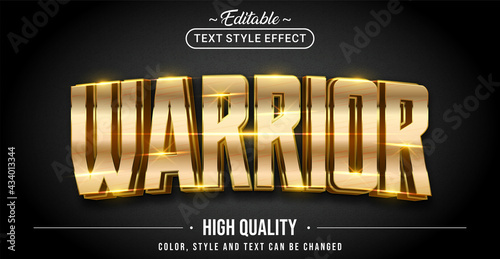 Editable text style effect - Warrior text style theme.