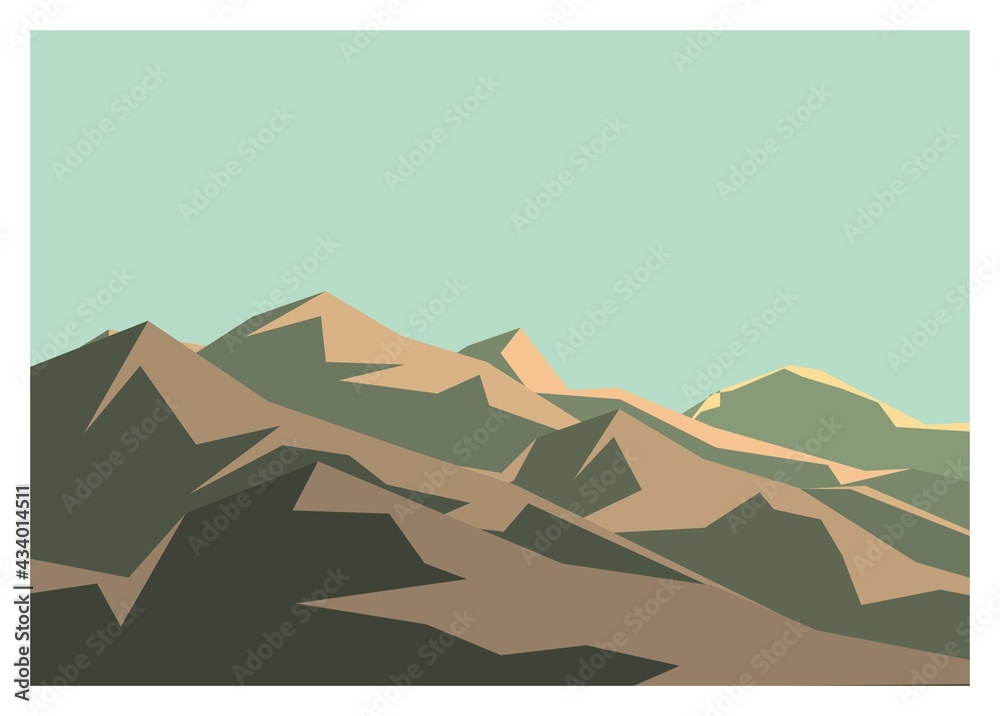 Mountain peaks layer with bright sky background Mountain peaks layer with bright sky background