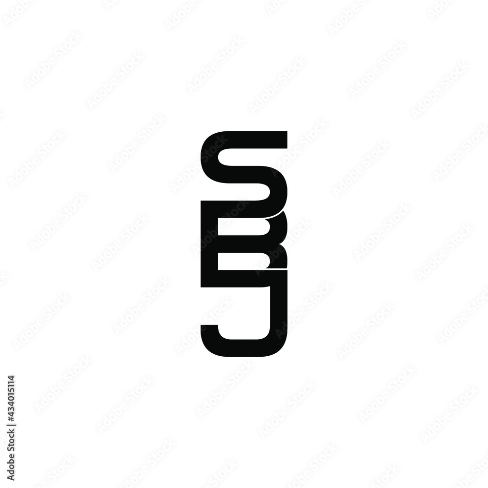 sbj letter original monogram logo design sbj letter original monogram logo design