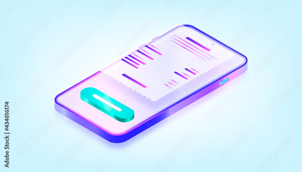 Online mobile app bill payment. 3D Gradient Web Vector Illustrations. Suitable for ui, ux, web, mobile, banner and infographic. Online mobile app bill payment. 3D Gradient Web Vector Illustrations. Suitable for ui, ux, web, mobile, banner and infographic.