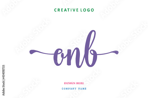 ONB lettering logo is simple, easy to understand and authoritative photo