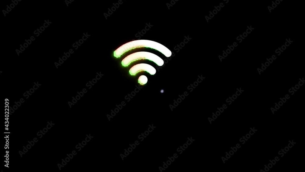 Wireless network icon. Wi-Fi symbol on black background. touch the screen with wi-fi symbol hologram Wireless network icon. Wi-Fi symbol on black background. touch the screen with wi-fi symbol hologram