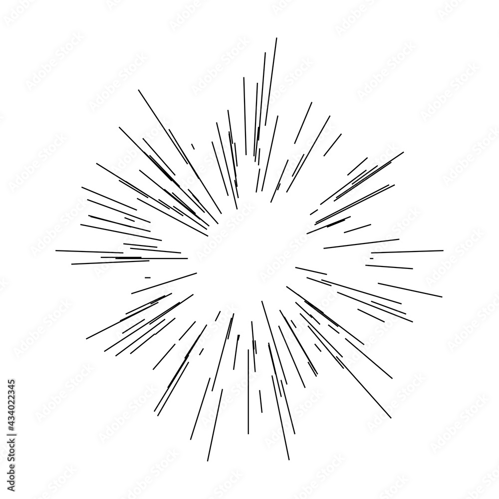 Radial, radiating lines beams, rays. Random lines diverging Radial, radiating lines beams, rays. Random lines diverging