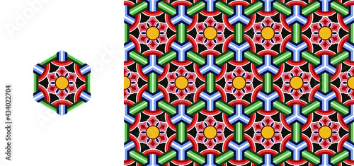 Korean traditional decorative patterns of temples.
