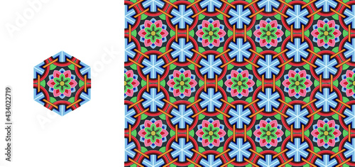 Korean traditional decorative patterns of temples.