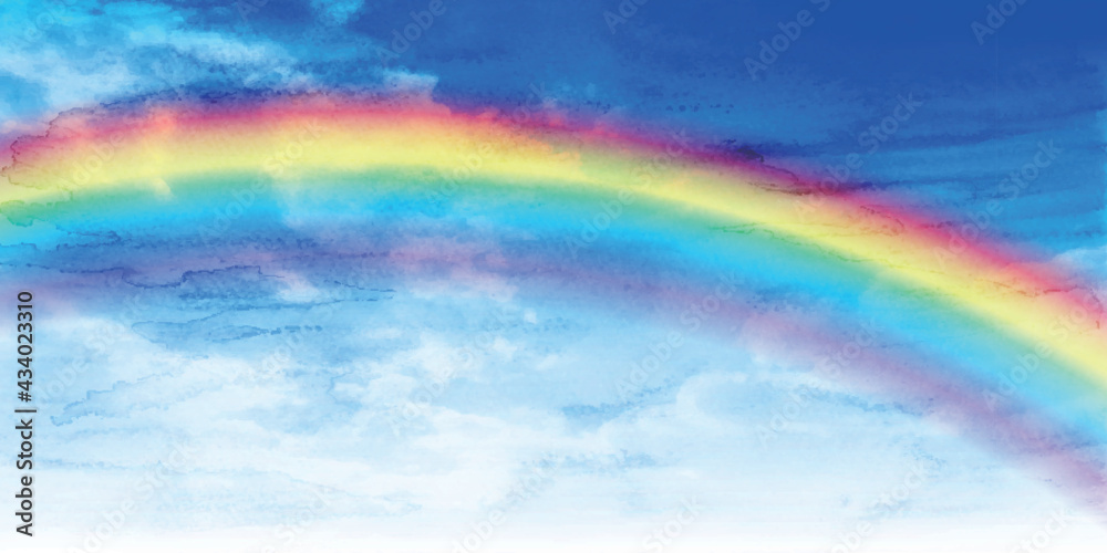 虹　空　風景　背景