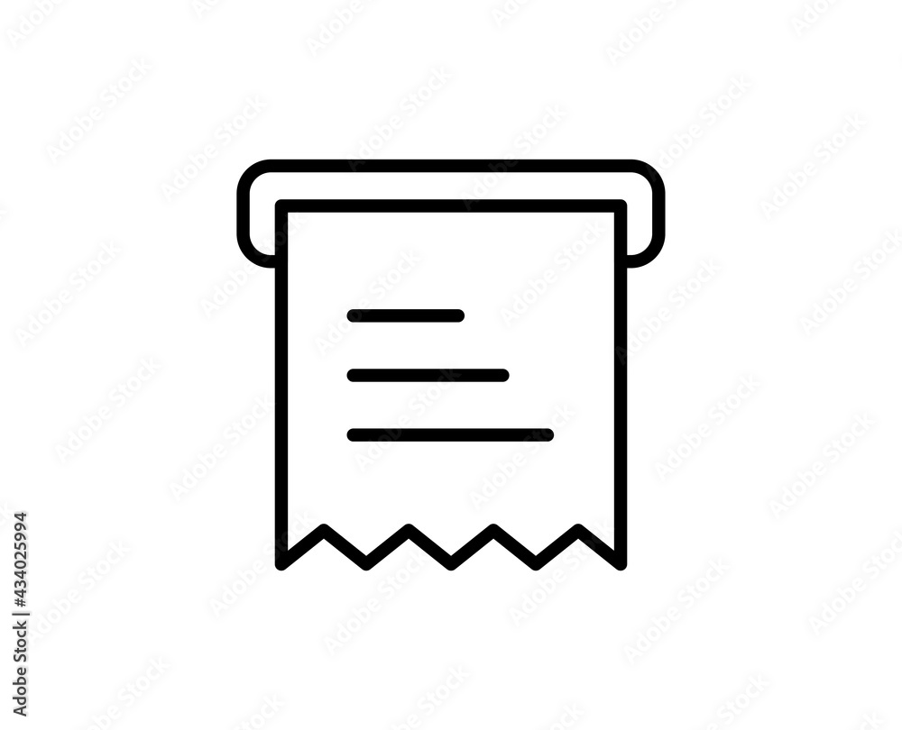 Receipt line icon Receipt line icon