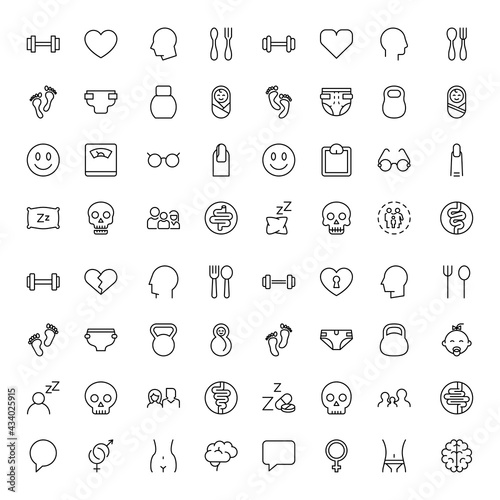 People line icon set.