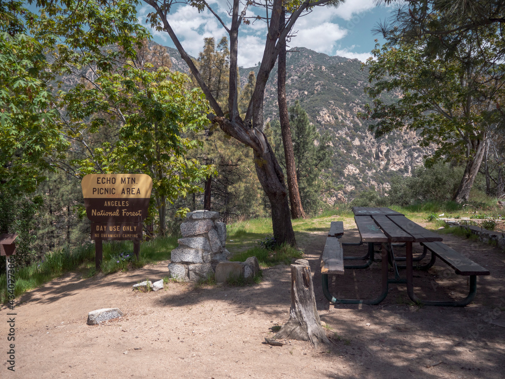 Picnic Area in Echo Mountain, Angeles National Forest Picnic Area in Echo Mountain, Angeles National Forest