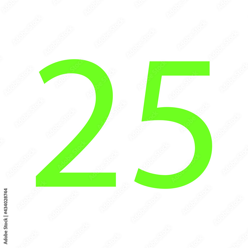 25 NUMBER SIMPLE CLIP ART VECTOR ILLUSTRATION 25 NUMBER SIMPLE CLIP ART VECTOR ILLUSTRATION