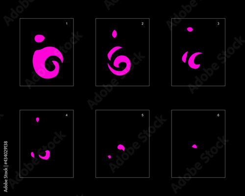 Smoke effect. poison smoke animation sprite sheet. classic poison smoke effect animation for game or cartoon or animation. vector style poison animation effect 1942.