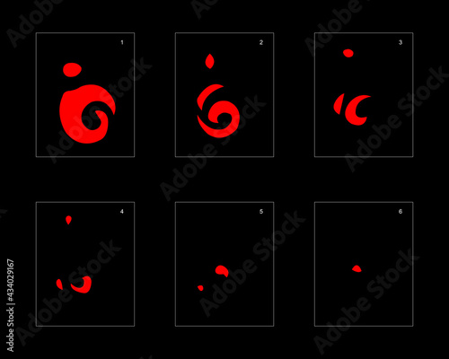 Smoke effect. fire smoke animation sprite sheet. classic fire smoke effect animation for game or cartoon or animation. vector style fire animation effect 1940.