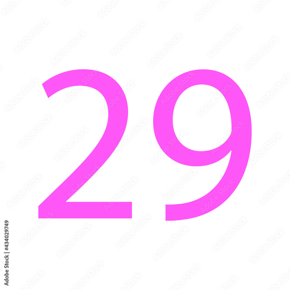 29 NUMBER SIMPLE CLIP ART VECTOR ILLUSTRATION 29 NUMBER SIMPLE CLIP ART VECTOR ILLUSTRATION