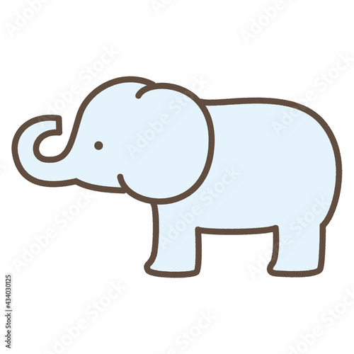 ゾウ　かわいいイラスト