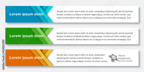 Web Button and Headline Design. Vector Graphics.