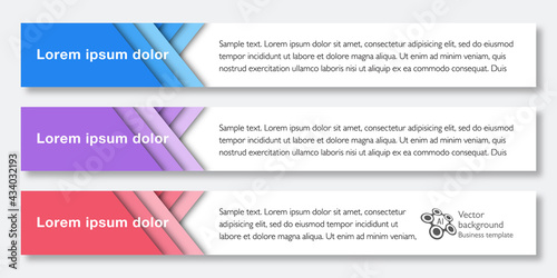 Web Button and Headline Design. Vector Graphics.	